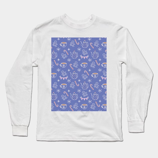 Christmas pattern Long Sleeve T-Shirt by DanielK